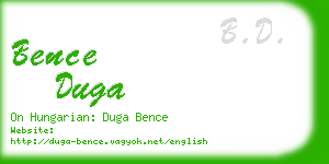 bence duga business card